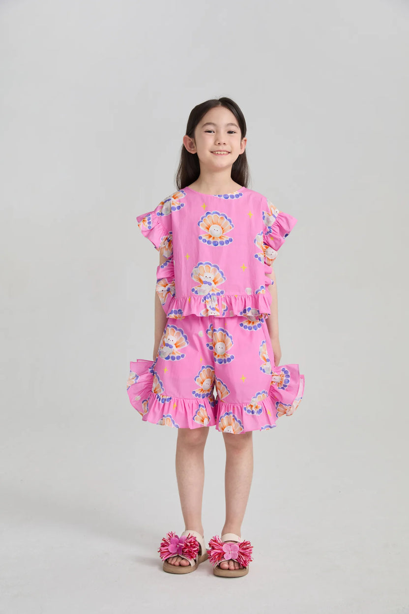 Pearl Cat Cotton Ruffle Top by Poco Blush, image 9