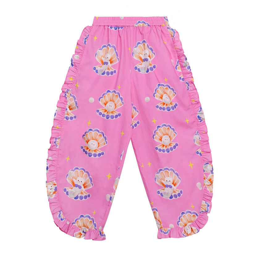 Pearl Cat Shell Print Pants by Poco Blush