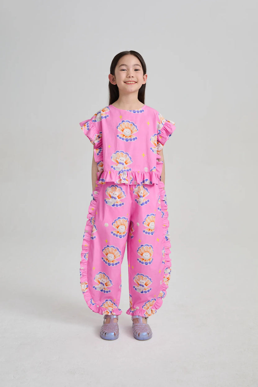 Pearl Cat Shell Print Pants by Poco Blush, image 2