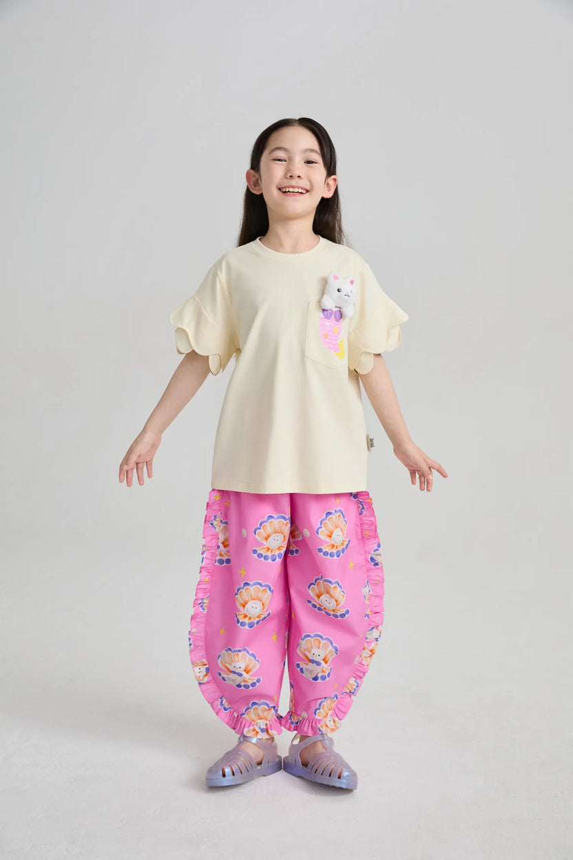 Pearl Cat Shell Print Pants by Poco Blush, image 6
