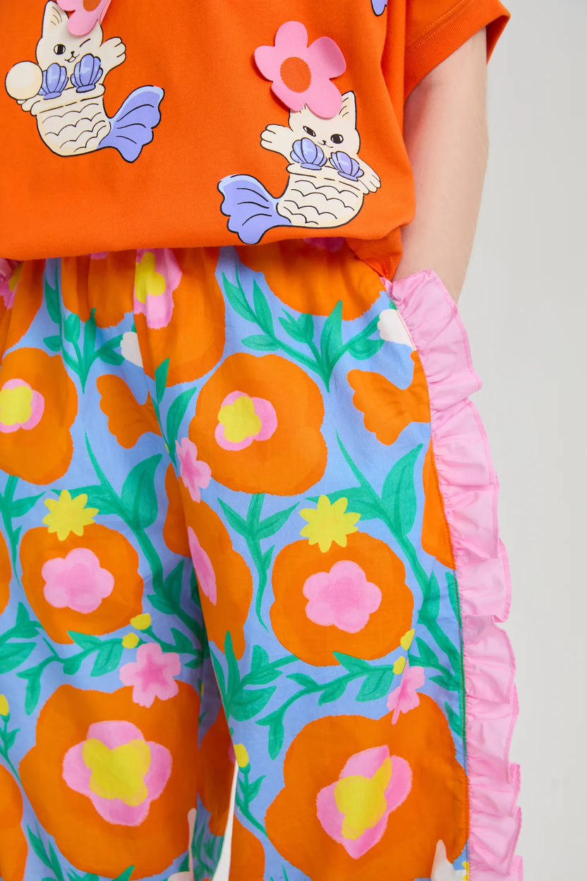 Shell-Wave Side-Ruffle Pants by Poco Blush, image 10