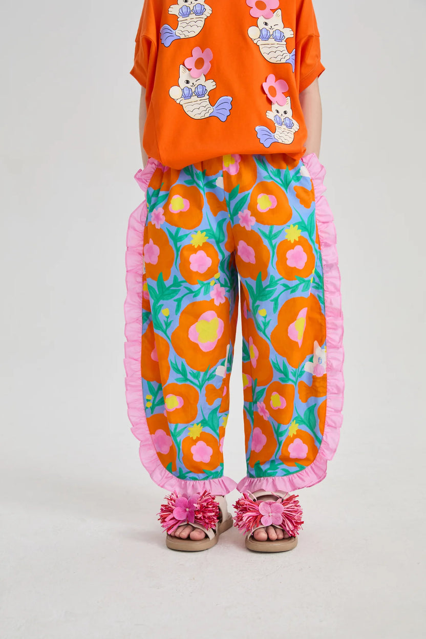 Shell-Wave Side-Ruffle Pants by Poco Blush, image 8