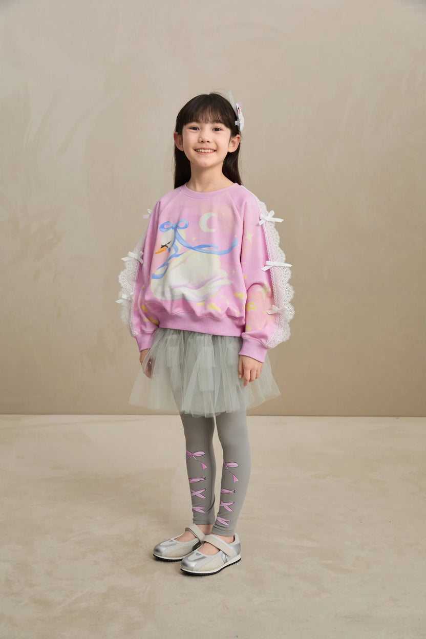 Swan Lace Dream Sweatshirt by Poco Blush, image 12