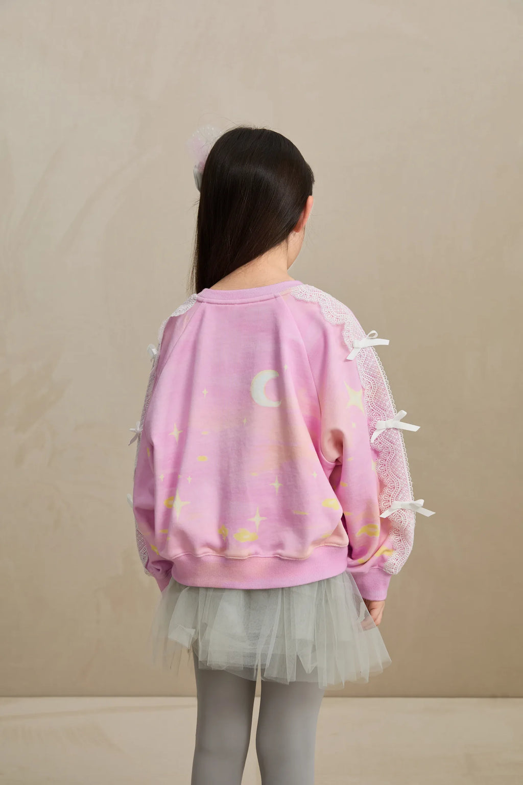 Poco Blush Swan Lace Dream Sweatshirt