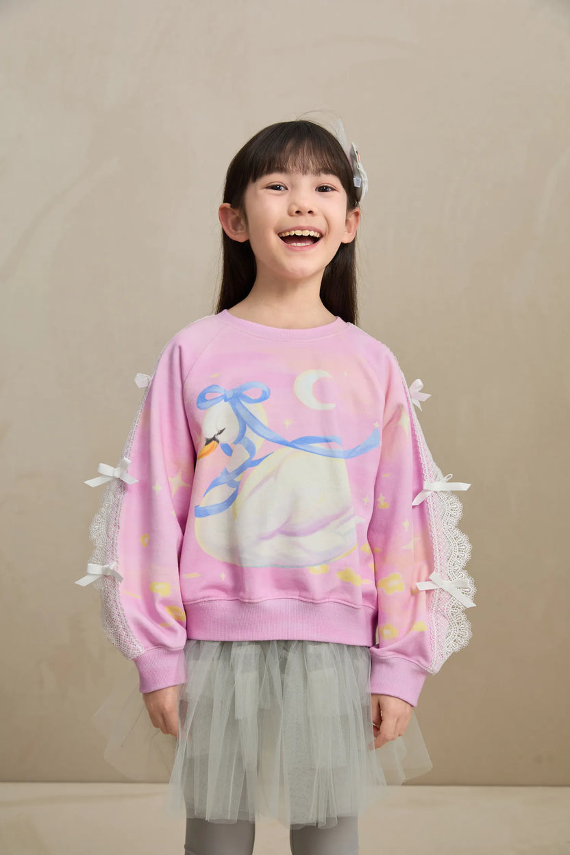 Swan Lace Dream Sweatshirt by Poco Blush, image 18