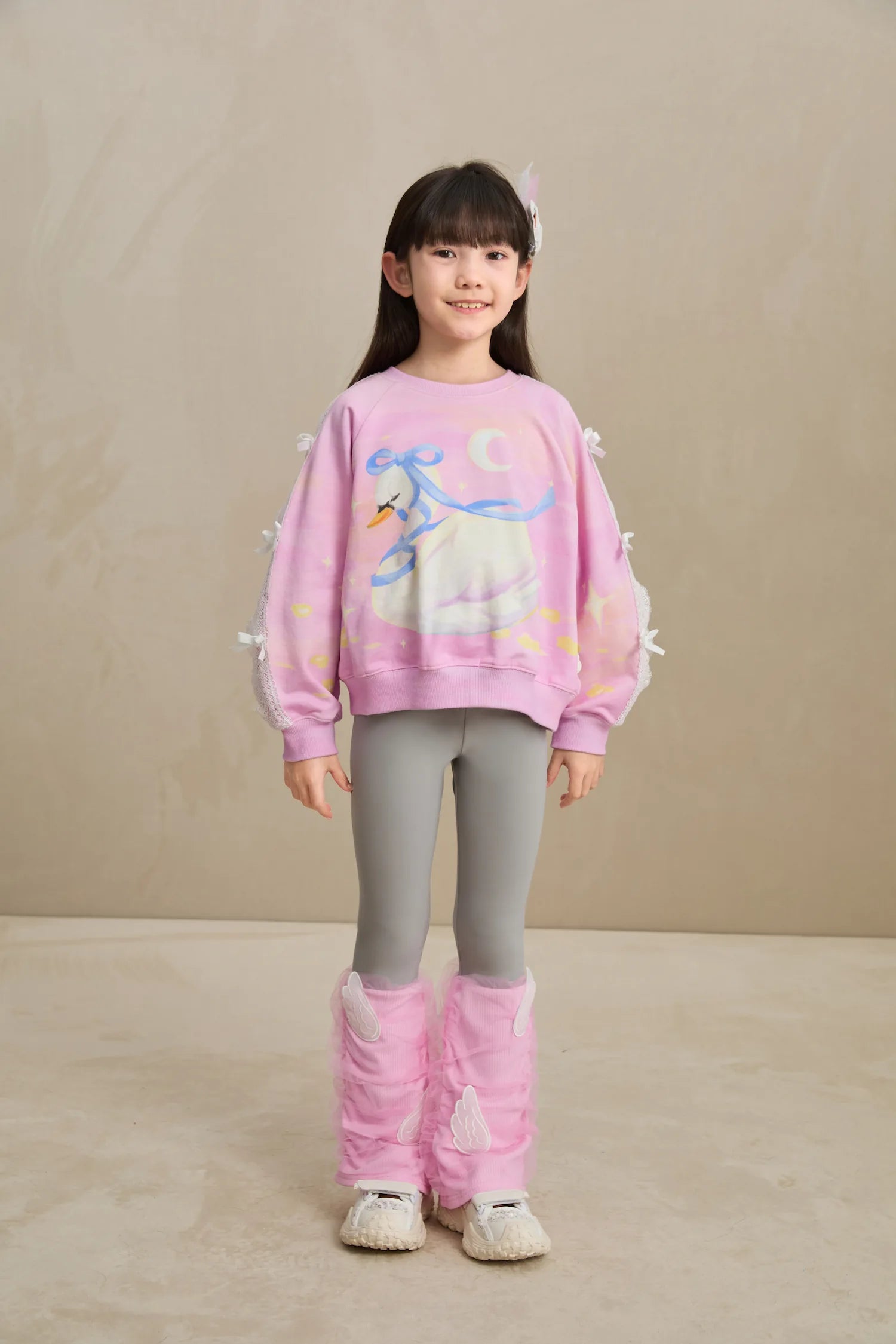 Poco Blush Swan Lace Dream Sweatshirt