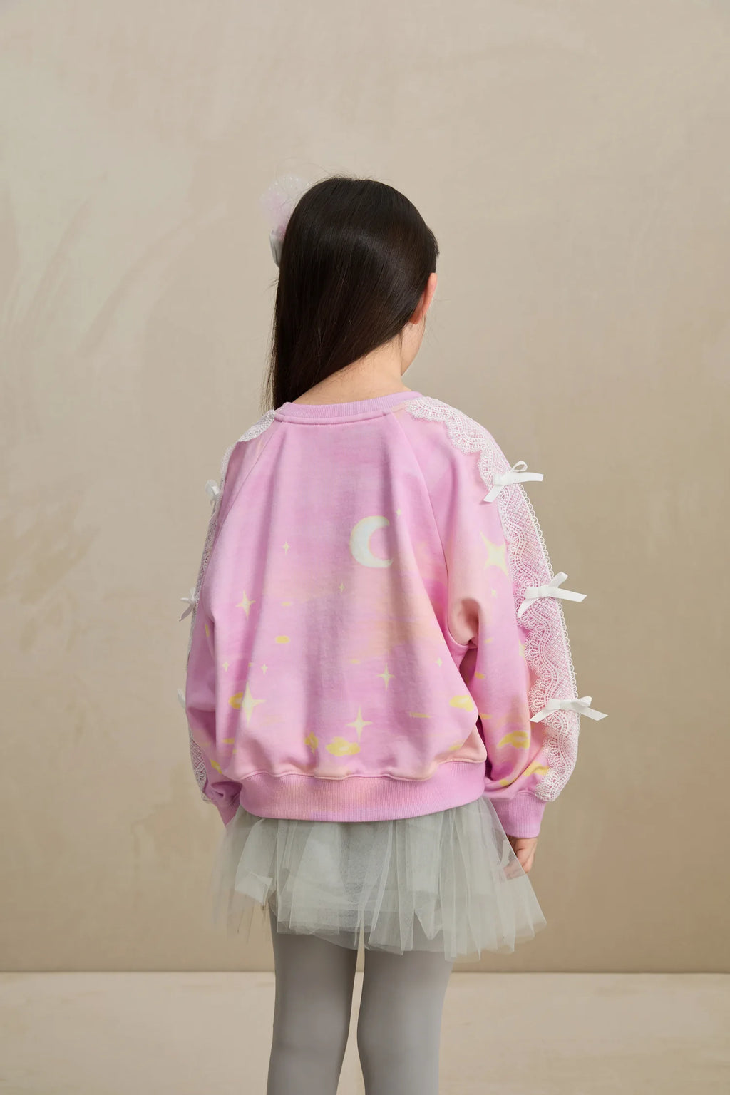 Poco Blush Swan Lace Dream Sweatshirt