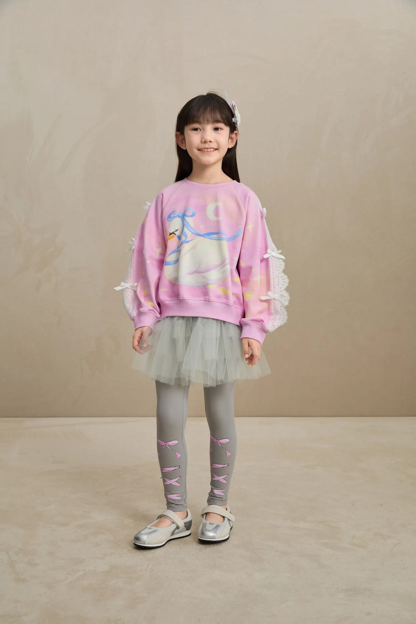 Swan Lace Dream Sweatshirt by Poco Blush, image 9