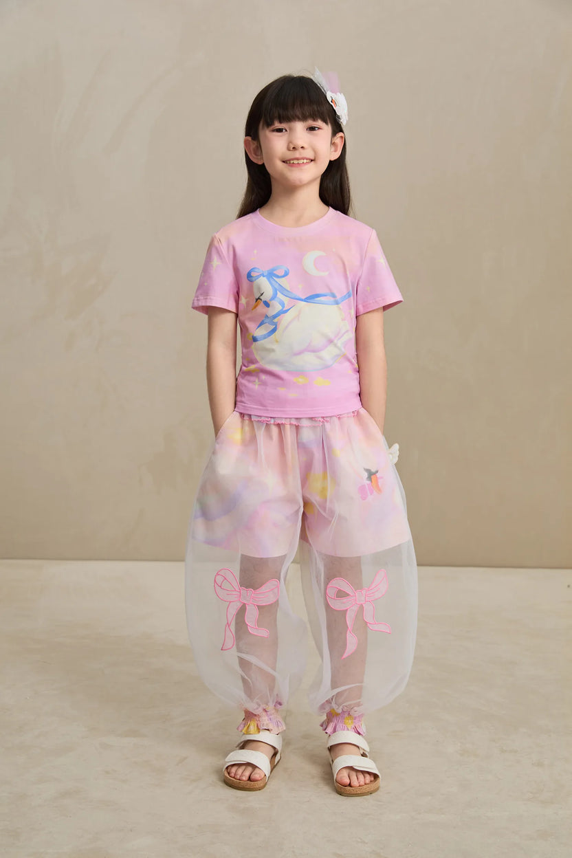 Swan Lake Cooling Cotton T-shirt by Poco Blush, image 13