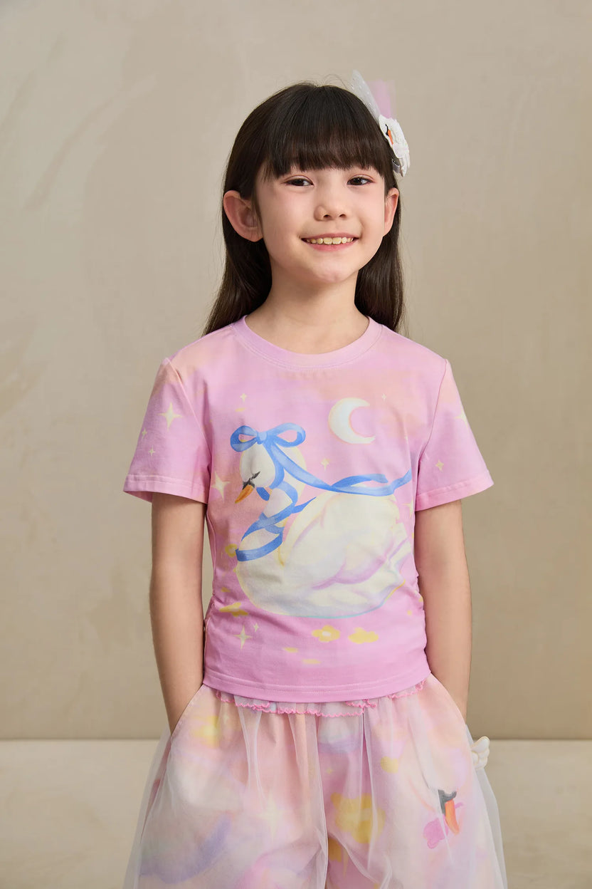Swan Lake Cooling Cotton T-shirt by Poco Blush, image 14