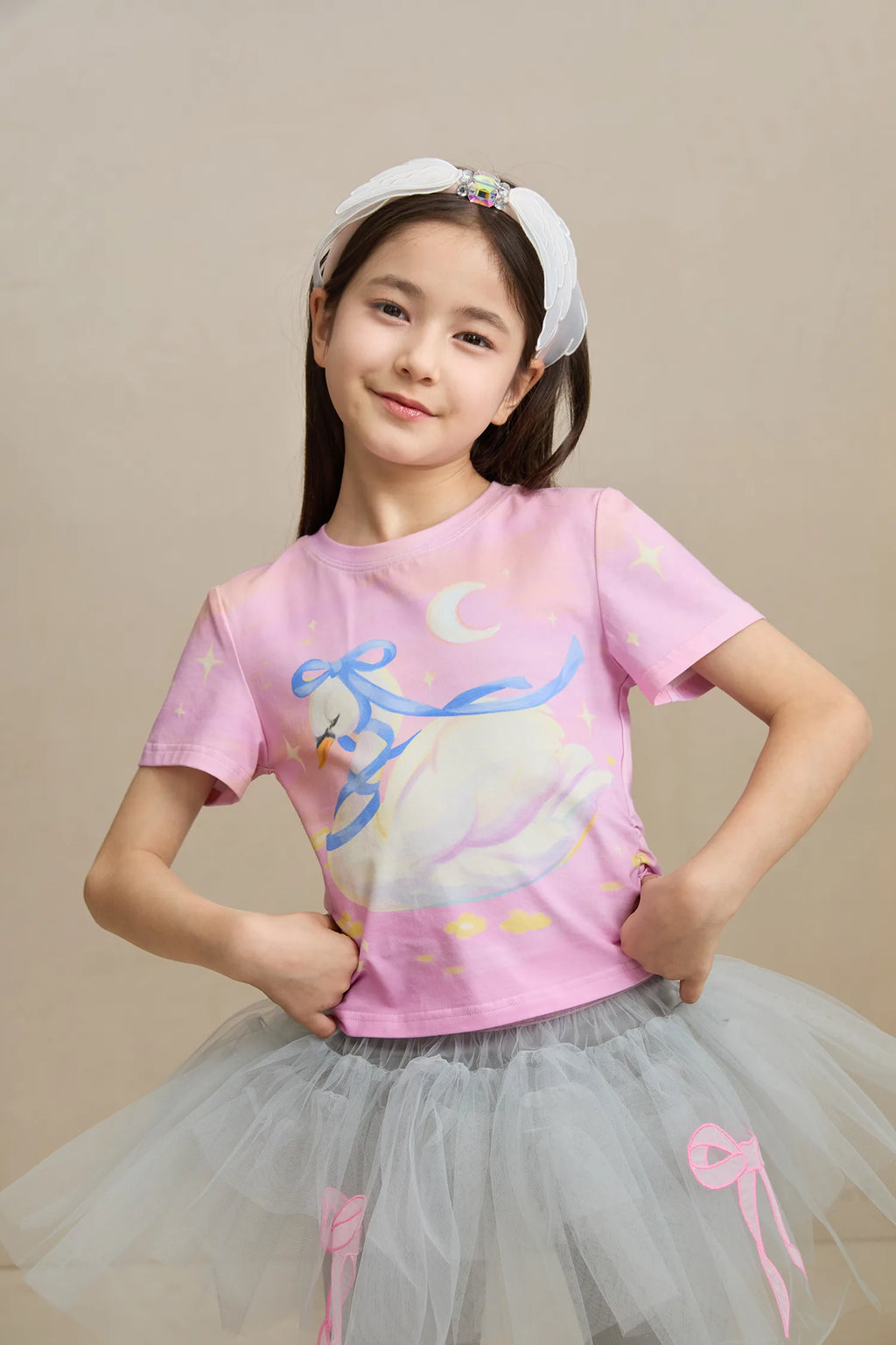 Poco Blush Swan Lake Cooling Cotton T-shirt