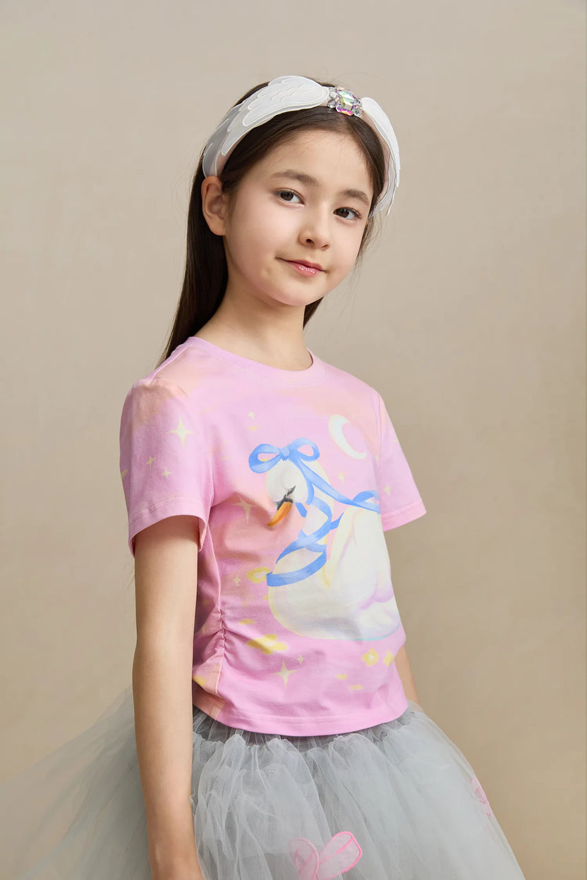 Poco Blush Swan Lake Cooling Cotton T-shirt