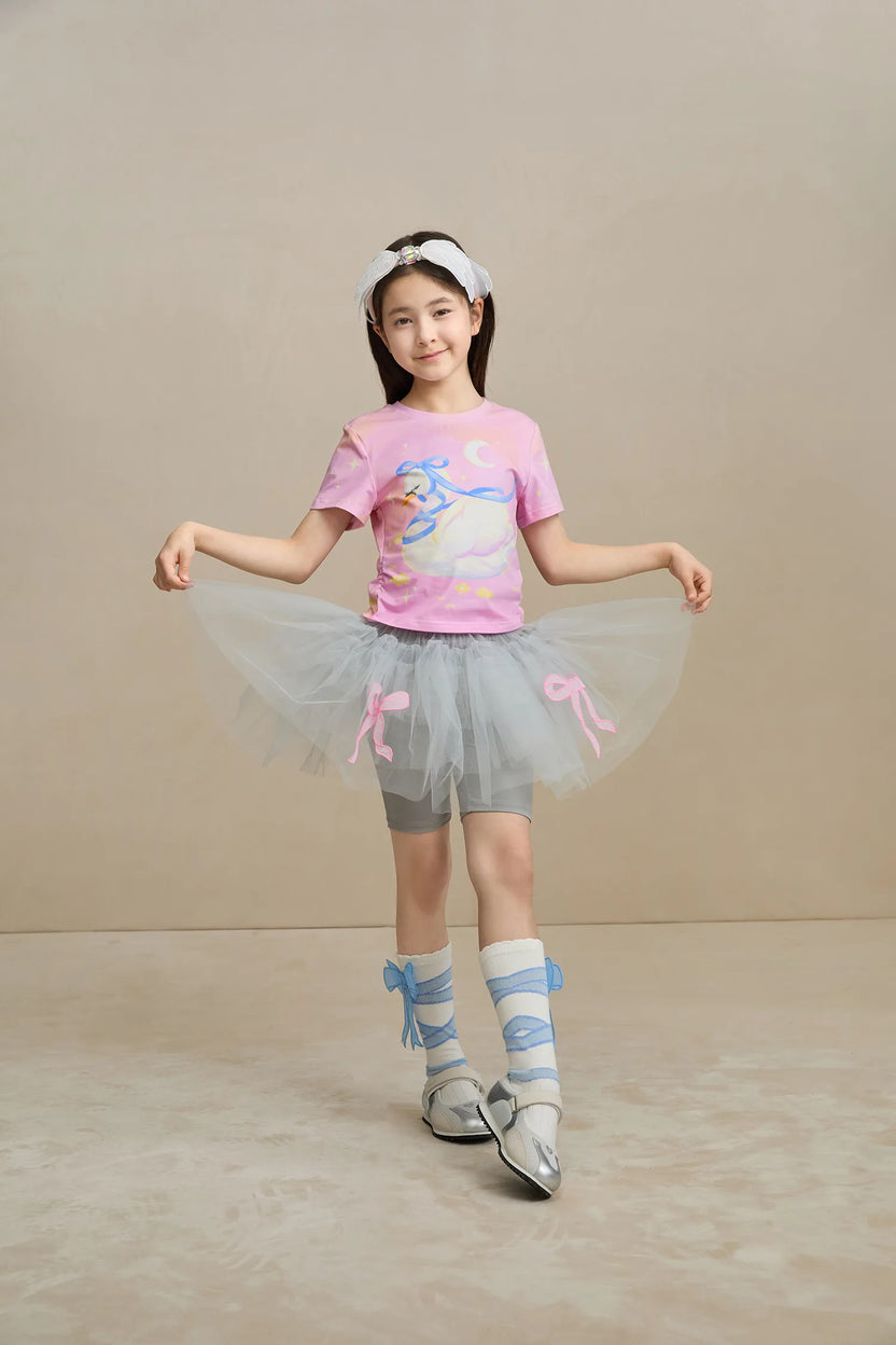 Swan Lake Cooling Cotton T-shirt by Poco Blush, image 5