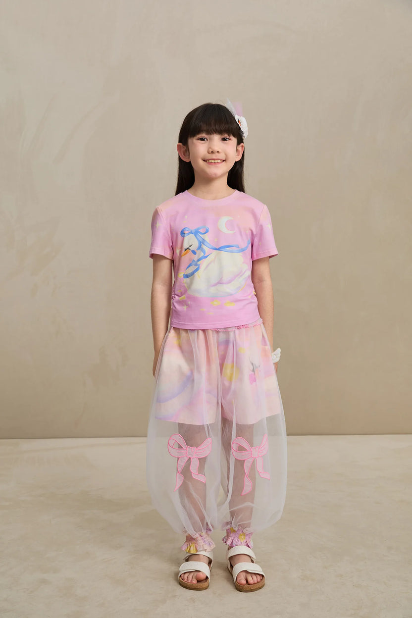 Swan Lake Cooling Cotton T-shirt by Poco Blush, image 7