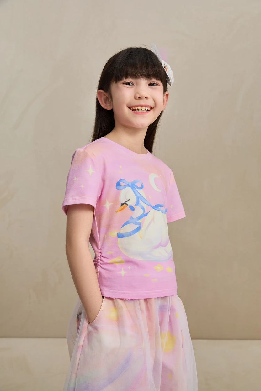 Swan Lake Cooling Cotton T-shirt by Poco Blush, image 8