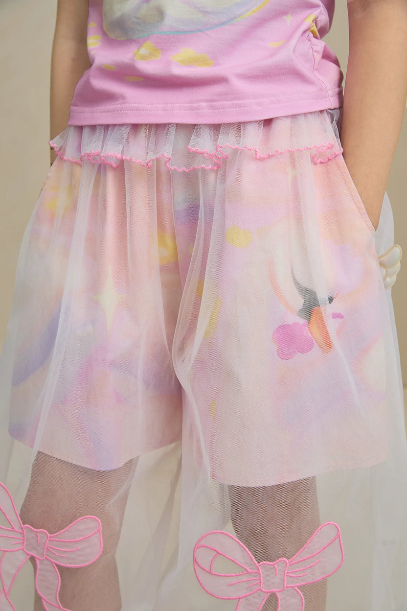 Poco Blush Swan Mesh Overlay Anti-Mosquito Pants