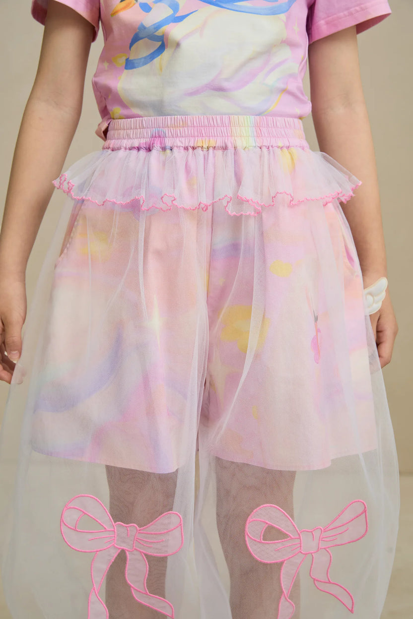 Poco Blush Swan Mesh Overlay Anti-Mosquito Pants