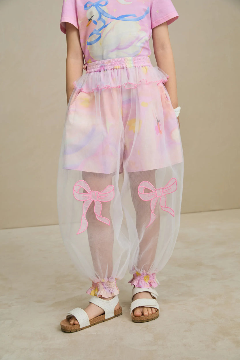 Poco Blush Swan Mesh Overlay Anti-Mosquito Pants
