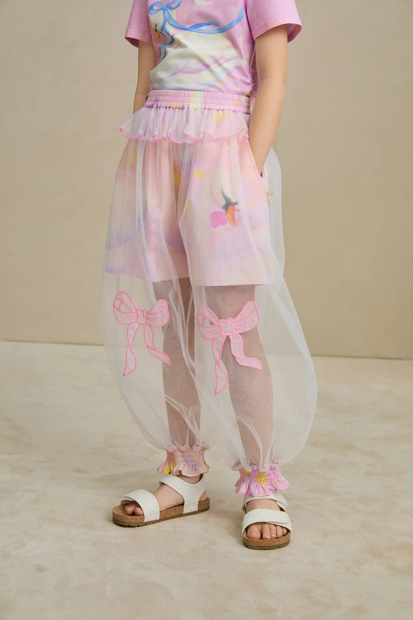 Poco Blush Swan Mesh Overlay Anti-Mosquito Pants