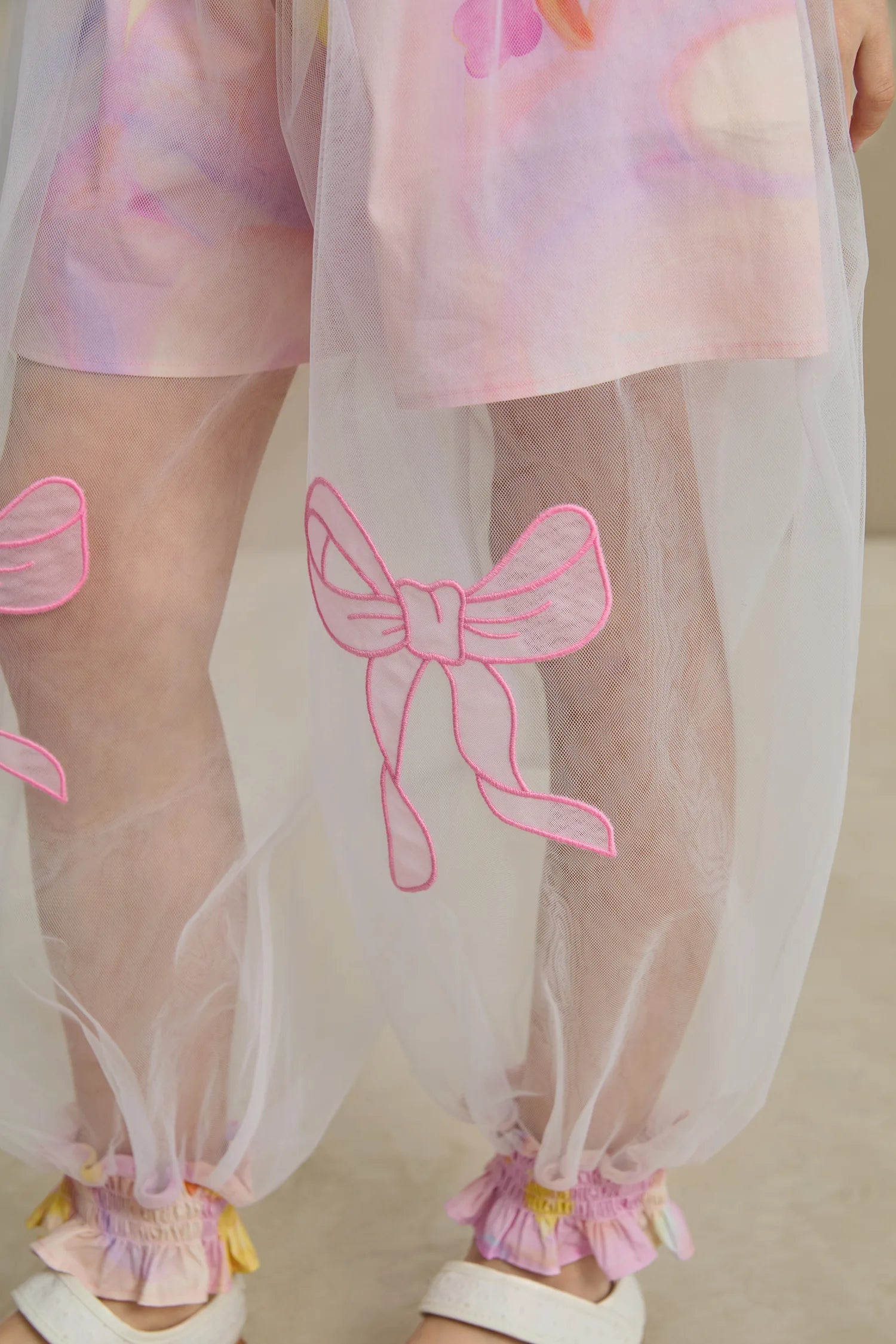 Poco Blush Swan Mesh Overlay Anti-Mosquito Pants