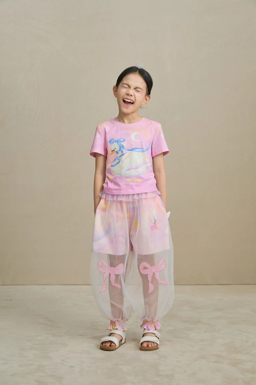 Swan Mesh Overlay Anti-Mosquito Pants by Poco Blush, image 4