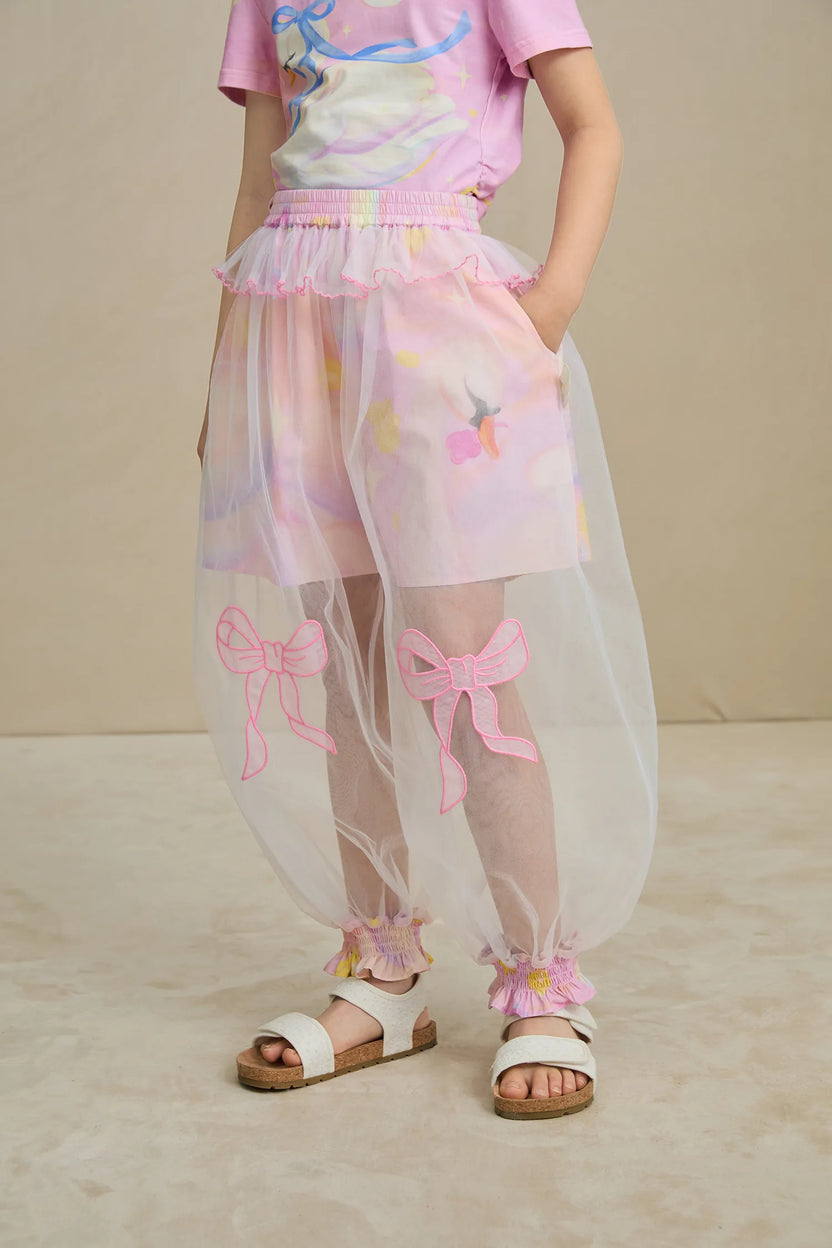 Swan Mesh Overlay Anti-Mosquito Pants by Poco Blush, image 8
