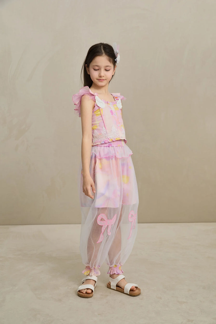 Swan Mesh Overlay Anti-Mosquito Pants by Poco Blush, image 9