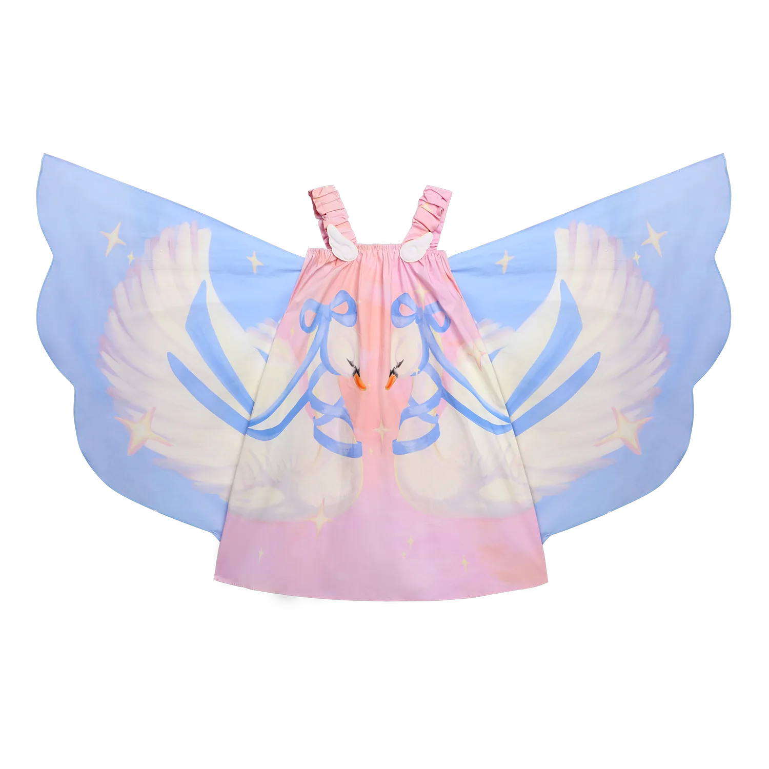 Poco Blush Swan Wing Art Print Dress