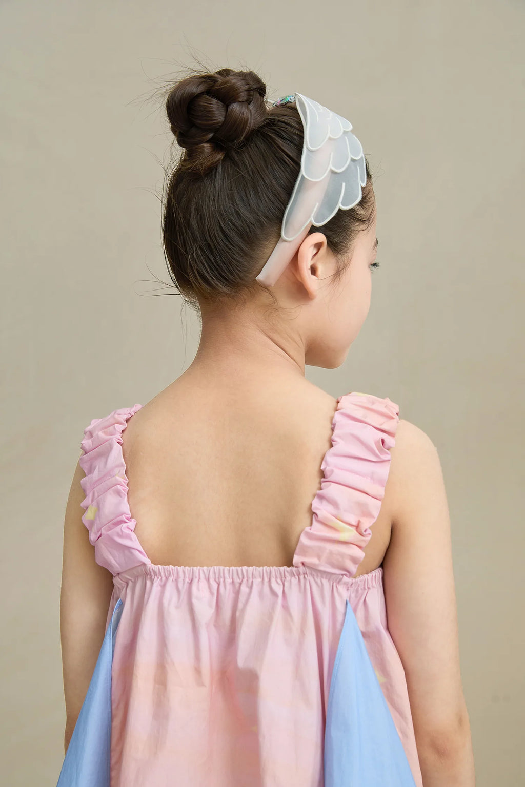 Poco Blush Swan Wing Art Print Dress