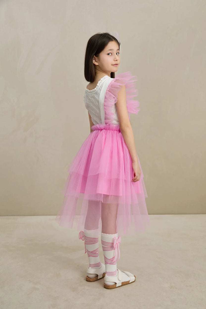 3D Swan Head Mesh Suspender Dress by Poco Blush, image 5