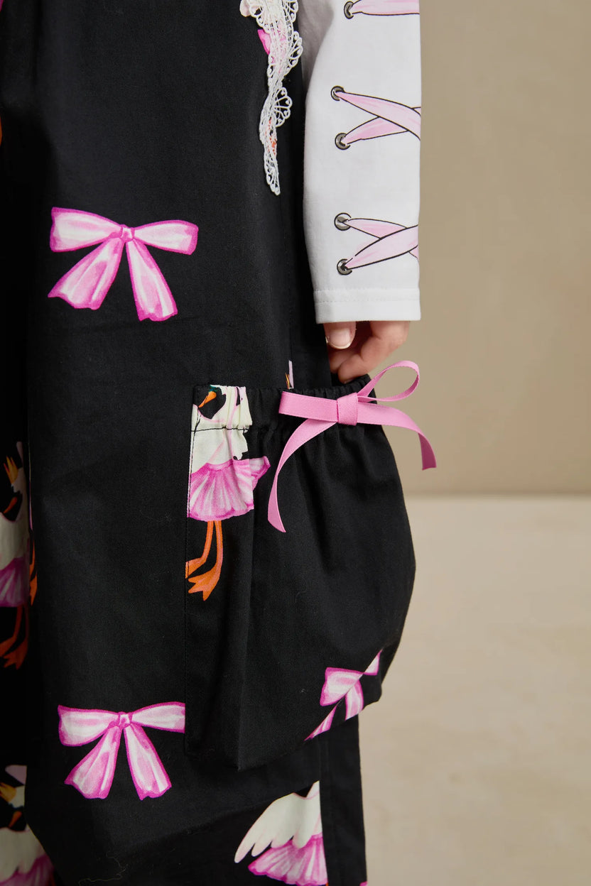 Swan Ribbon Print Cargo Pants by Poco Blush, image 15