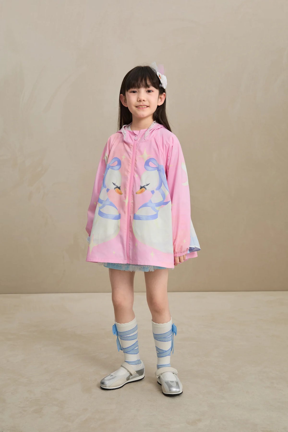 Poco Blush Swan Wing Sheer Summer Jacket