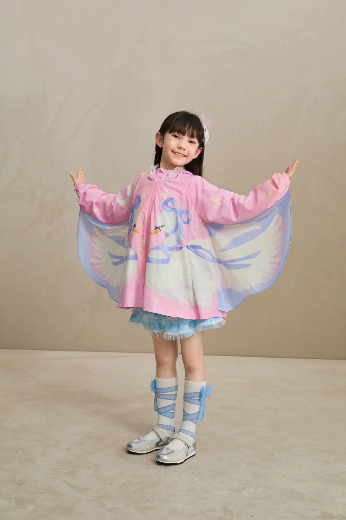 Poco Blush Swan Wing Sheer Summer Jacket