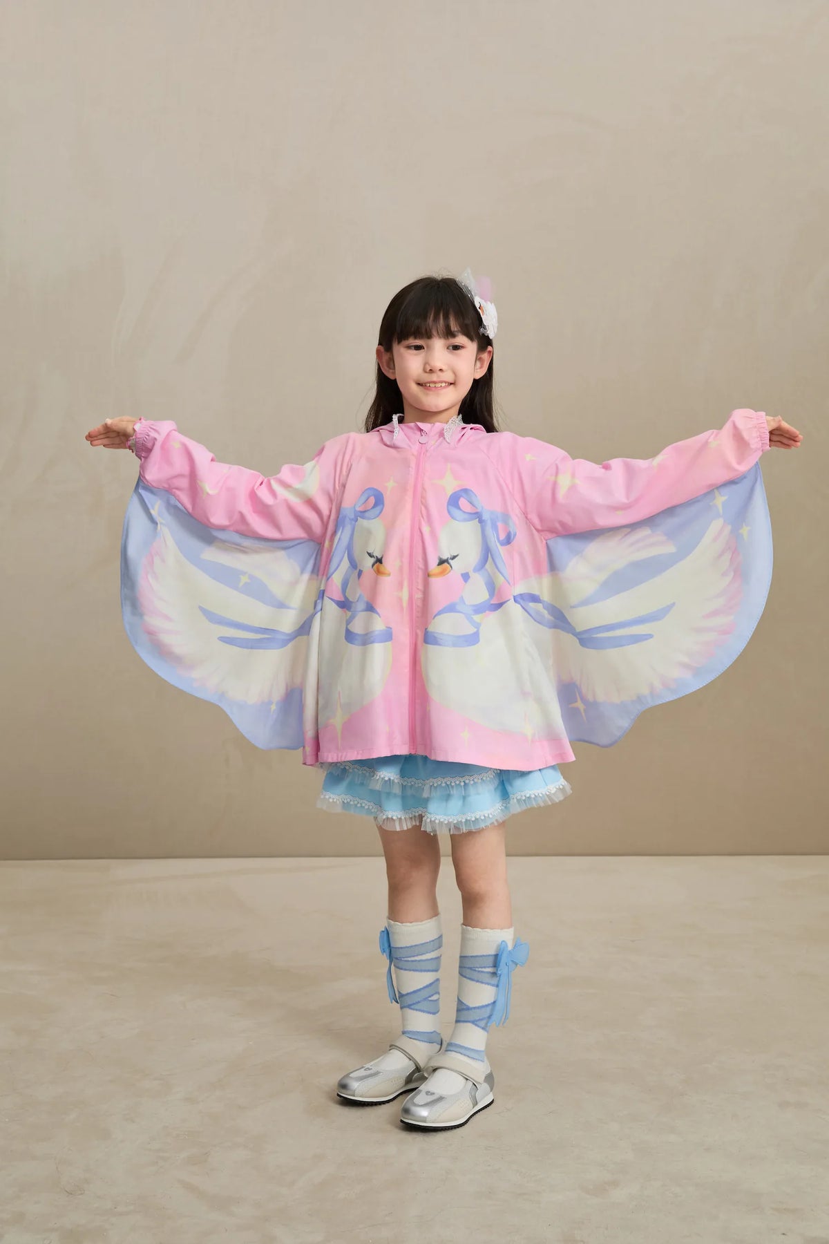 Poco Blush Swan Wing Sheer Summer Jacket