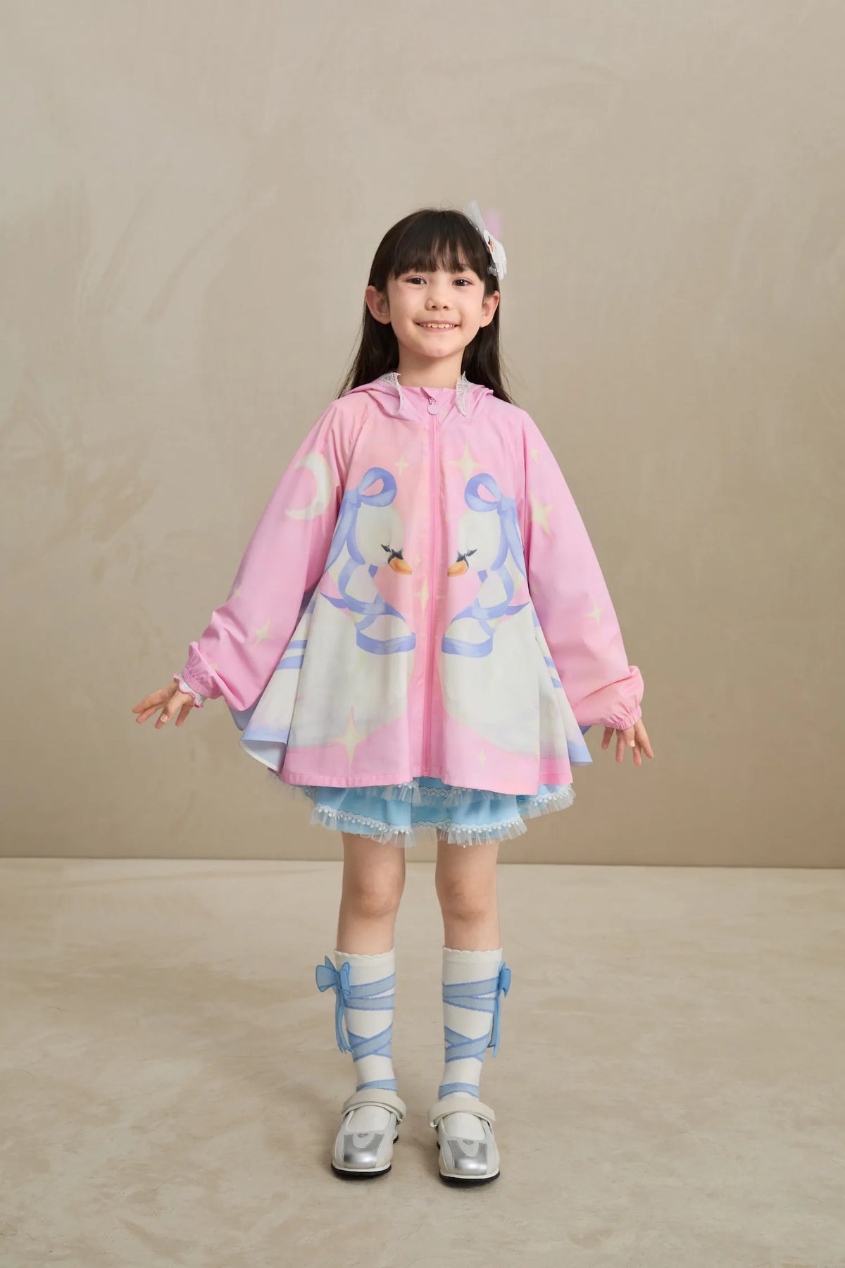 Poco Blush Swan Wing Sheer Summer Jacket