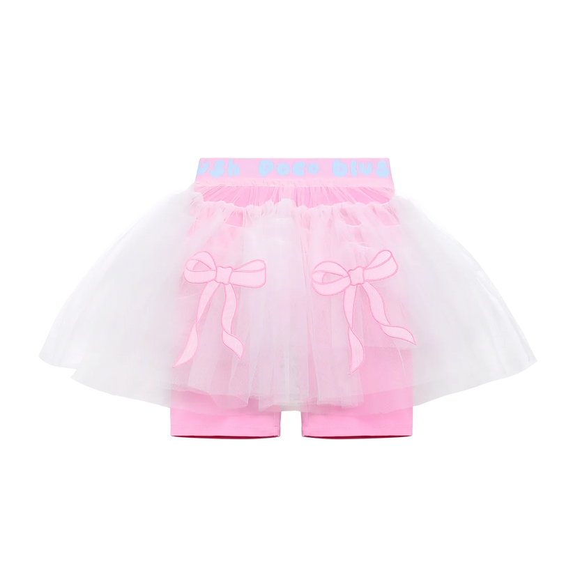 Tulle Ballet Skort with Bow Detail by Poco Blush