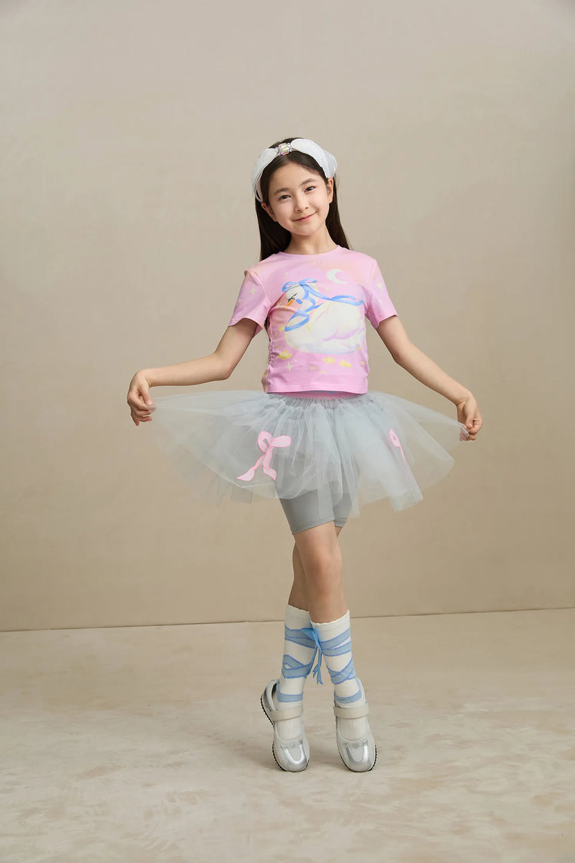 Tulle Ballet Skort with Bow Detail by Poco Blush, image 8