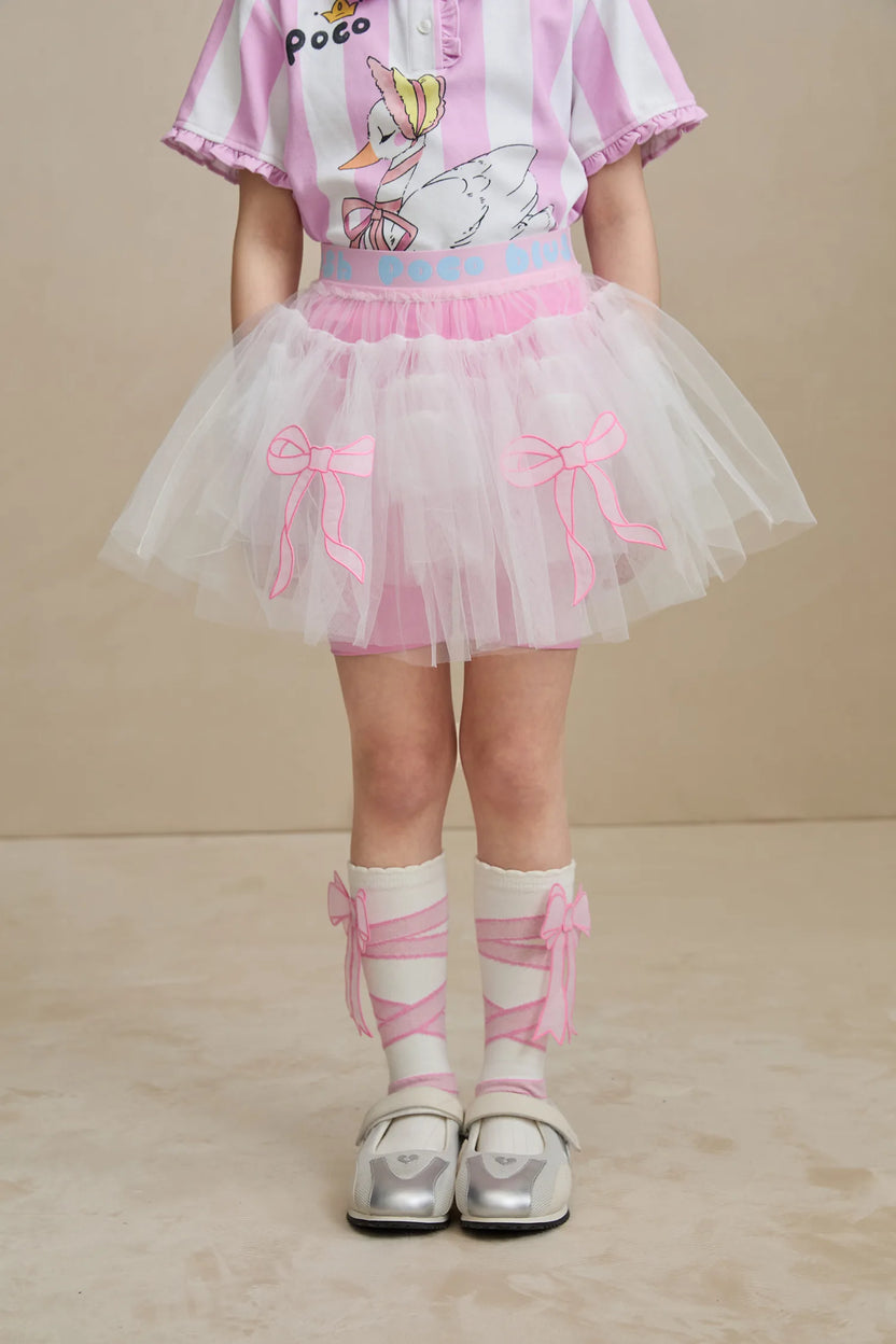 Tulle Ballet Skort with Bow Detail by Poco Blush, image 13