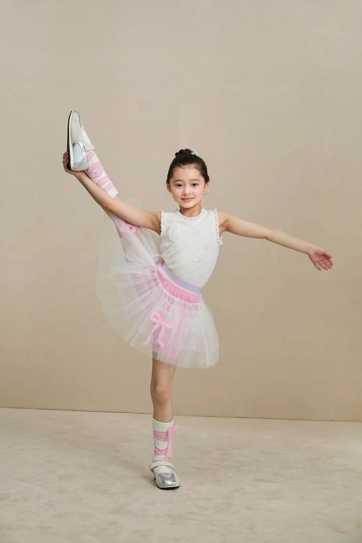 Tulle Ballet Skort with Bow Detail by Poco Blush, image 3