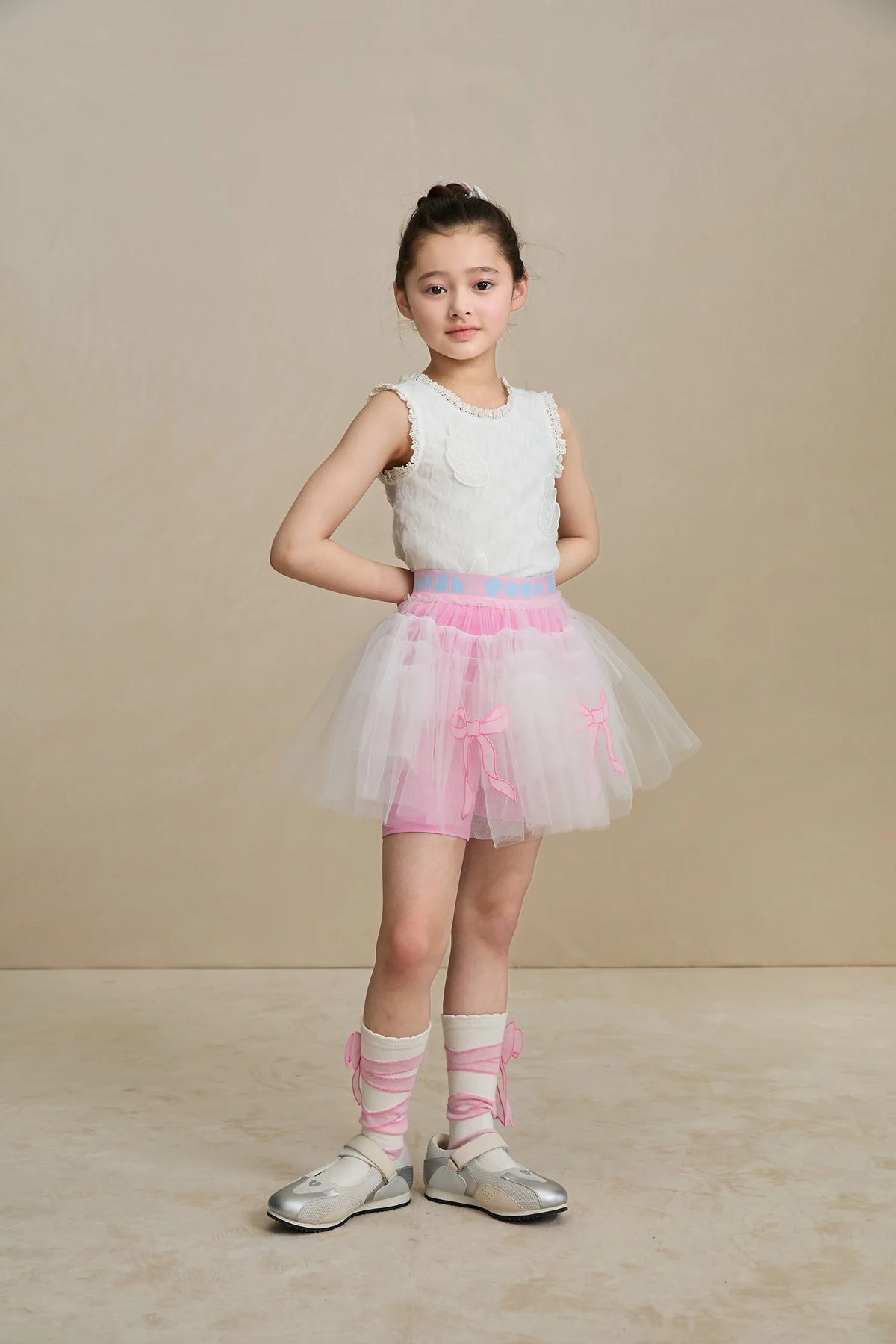 Tulle Ballet Skort with Bow Detail by Poco Blush, image 5