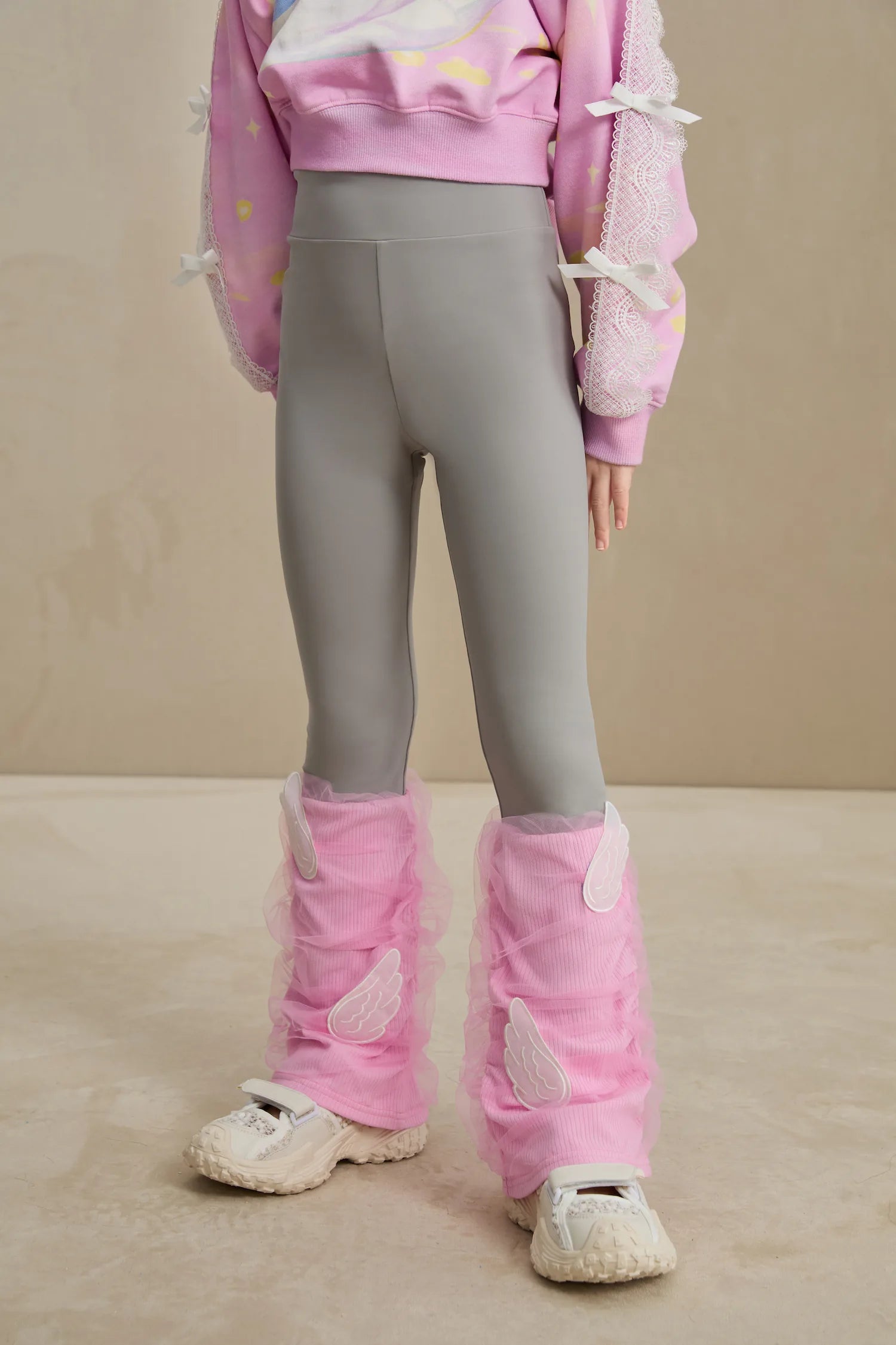 Poco Blush Featherlight Mesh Layered Leggings