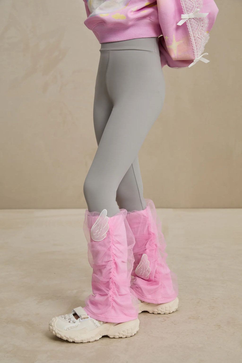 Poco Blush Featherlight Mesh Layered Leggings